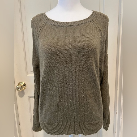 Aeropostale Sweaters - Aeropostale Green Open Shoulder Sweater Size - Medium
